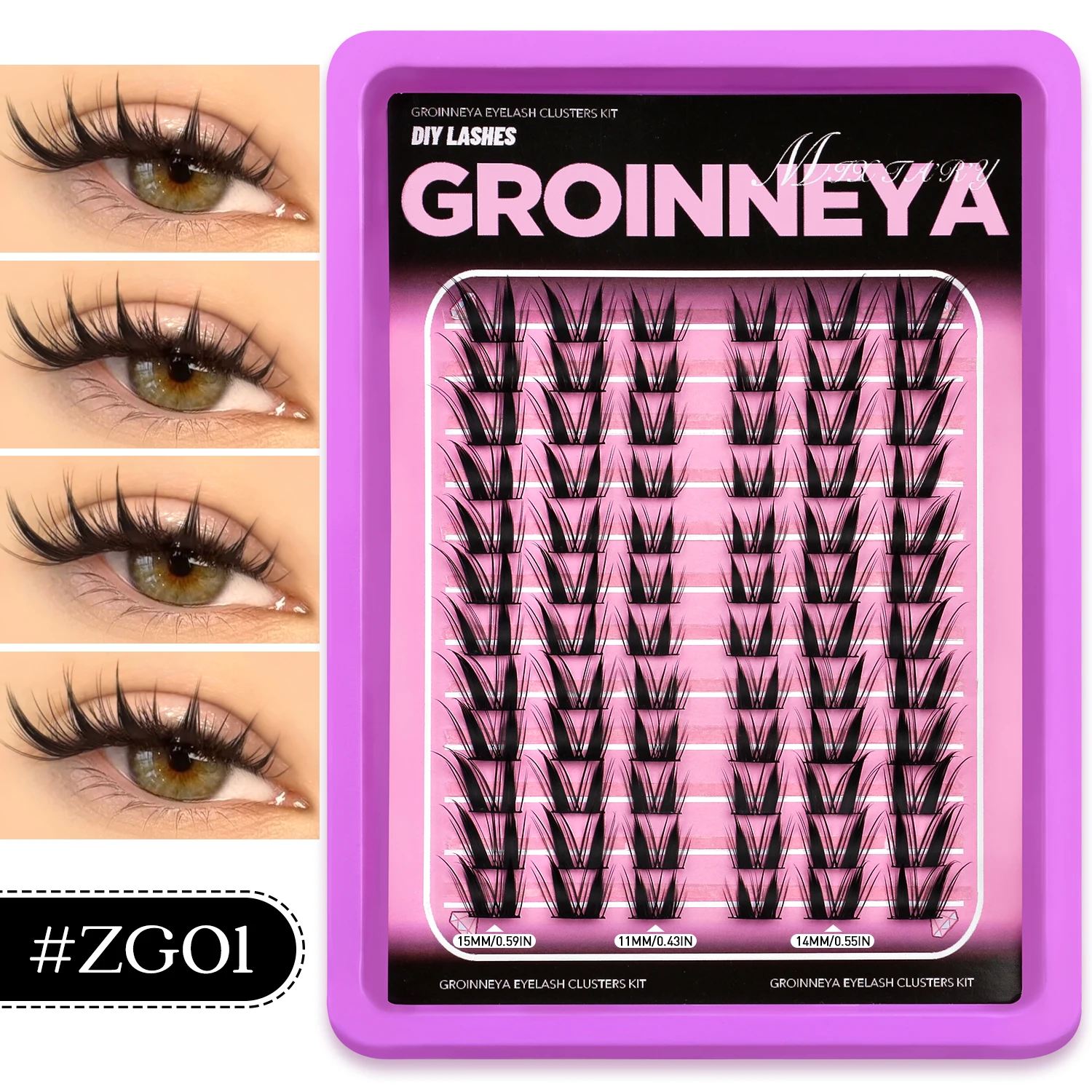 Cat Eye Cluster Lashes, 12 Rows DIY